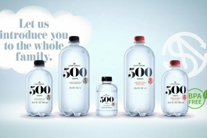 SUSTAINABLE NATURAL MINERAL WATER 100% RECYCLED PET