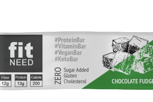 FitNEED Chocolate Fudge Vegan Keto Protein Bar