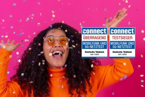 Telekom Reigns Supreme: Wins connect Mobile Network Test with "Outstanding" Rating