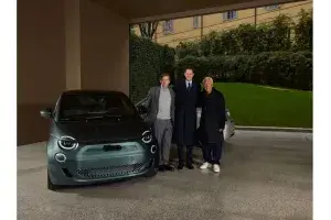 FIAT and Giorgio Armani Celebrate Sustainable Style with Exclusive 500e Delivery at Milan Fashion Week 2025