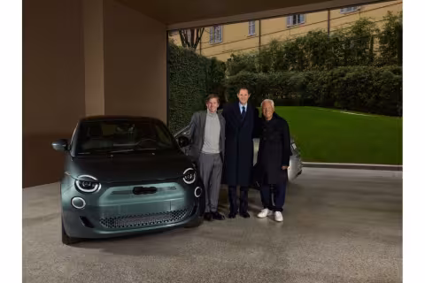 FIAT and Giorgio Armani Celebrate Sustainable Style with Exclusive 500e Delivery at Milan Fashion Week 2025