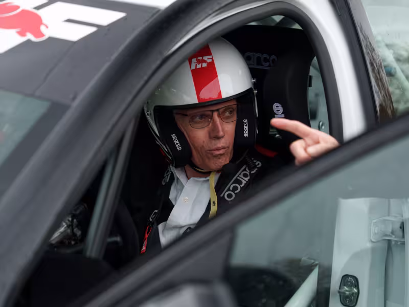 Carlos Tavares Drives the New Lancia Ypsilon Rally4 HF at Balocco