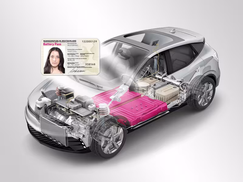 Deutsche Telekom Premieres Digital Battery Passport at IZB Wolfsburg