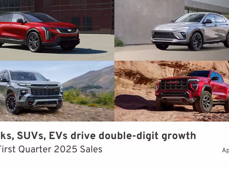 GM Drives into 2025 with 17% Q1 Sales Surge, Powered by Trucks, SUVs, and EVs