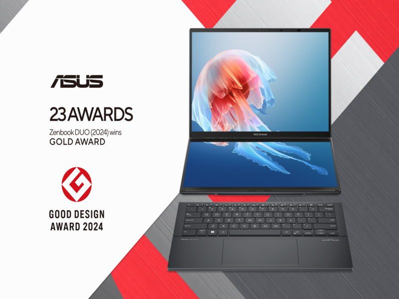 ASUS Wins 23 Accolades at Good Design Awards 2024, Including Gold Award for Zenbook DUO