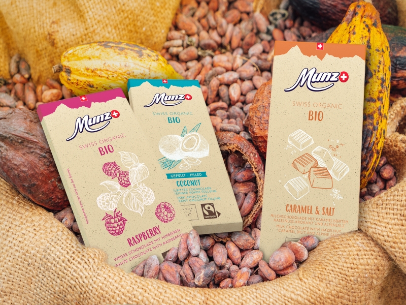 New Munz Swiss Organic line of organic bars