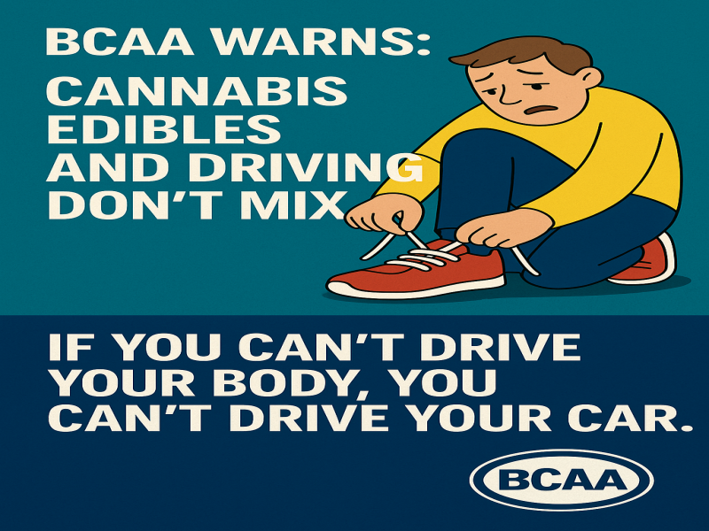 BCAA Warns: Cannabis Edibles and Driving Don’t Mix – Plan a Safe Ride in BC