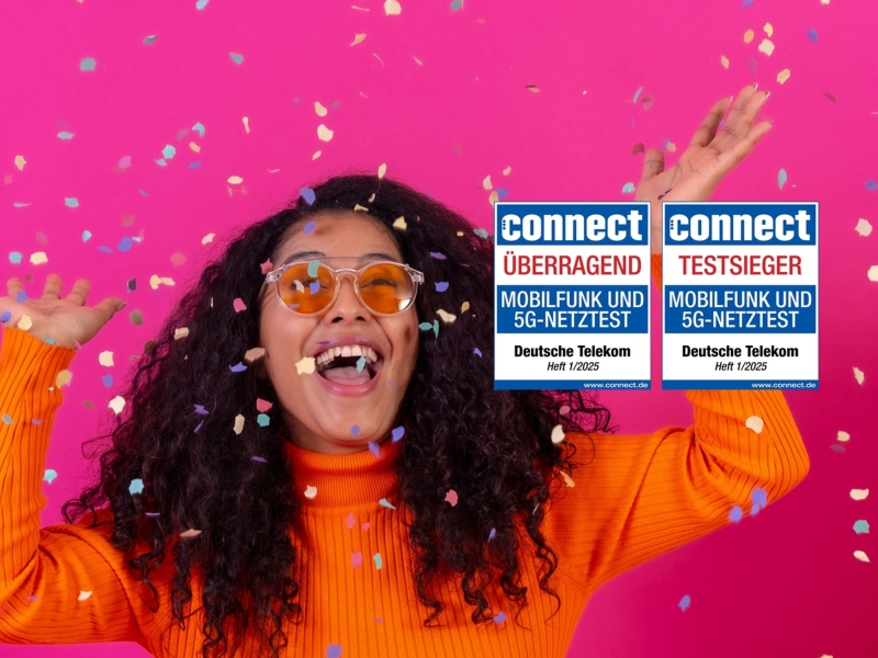 Telekom Reigns Supreme: Wins connect Mobile Network Test with "Outstanding" Rating