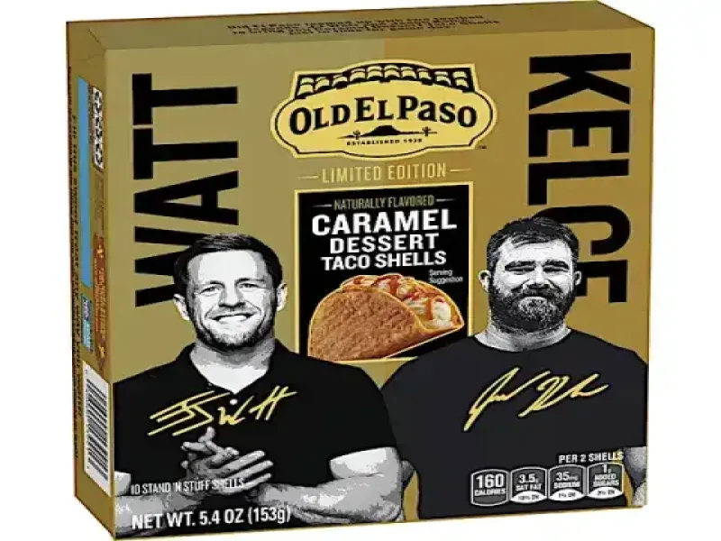 Old El Paso™ Scores Big with New Caramel Dessert Taco Shells, Featuring Football Legends J.J. Watt and Jason Kelce