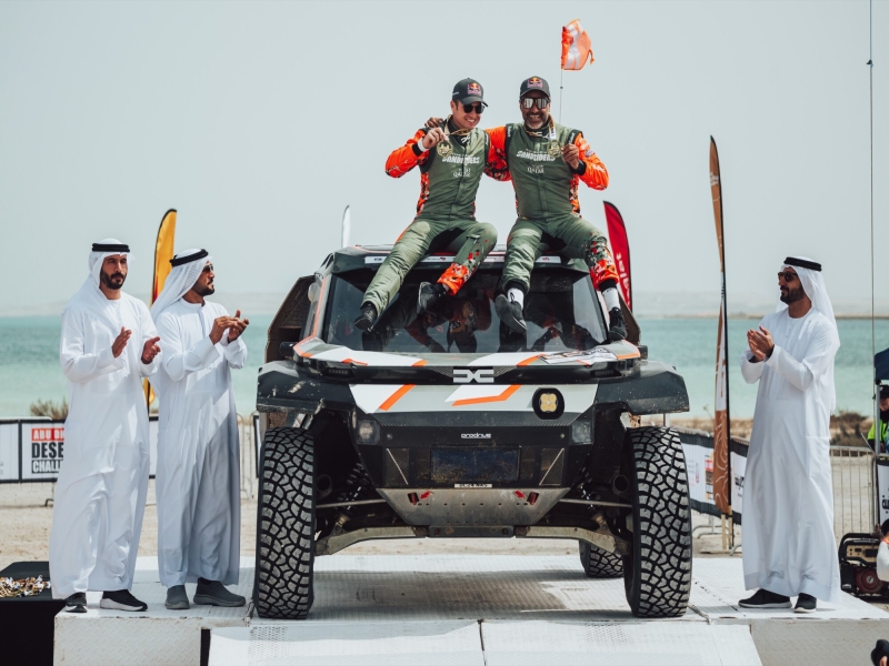 The Dacia Sandriders on Top in Abu Dhabi with Second World Rally-Raid Victory