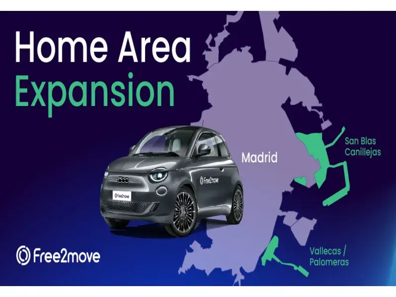 ove, a global mobility provider, has announced the expansion of its car sharing home area in Madrid, responding to growing demand from users across the city. Effective immediately, new zones in Palomeras Vallecas and San Blas-Canillejas are accessible with one of the 700 electric vehicles in Free2move’s Madrid free-floating fleet. This expansion represents another step forward in the company’s mission to revolutionize urban mobility and adapt to the evolving needs of city 