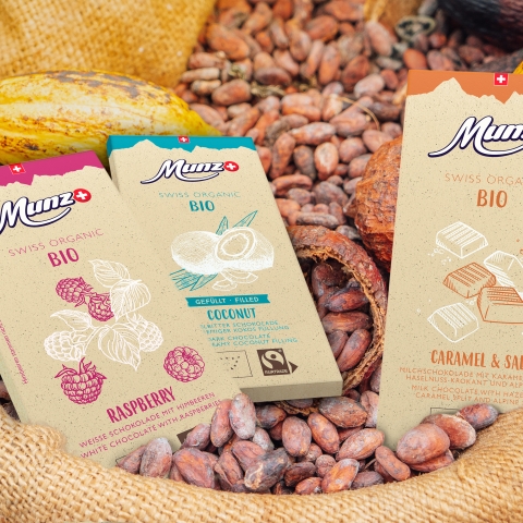 New Munz Swiss Organic line of organic bars