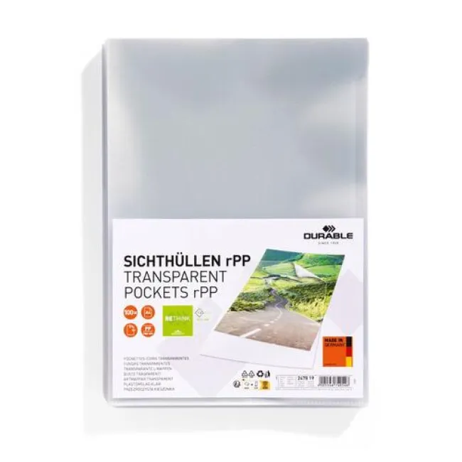 DURABLE Takes Another Important Step Towards a Greener Office with New Recycled Plastic Sleeves and Folders