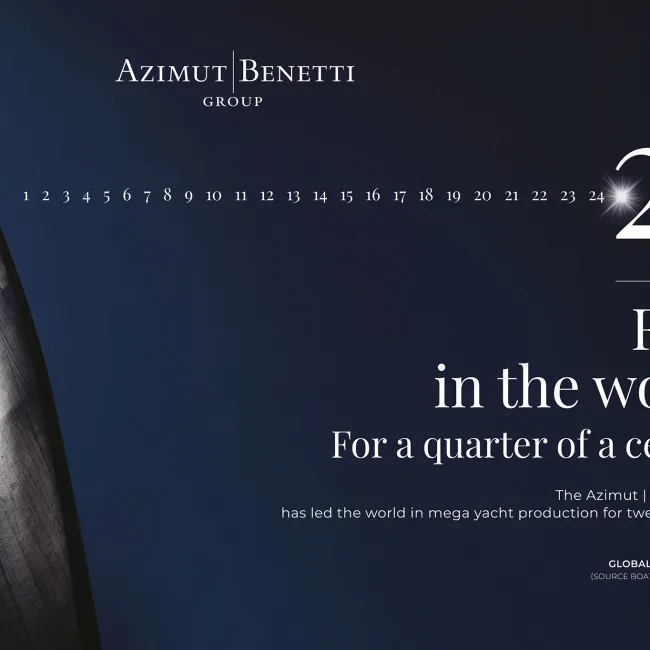 Azimut|Benetti Celebrates 25 Years as the Global Leader in Mega Yacht Manufacturing