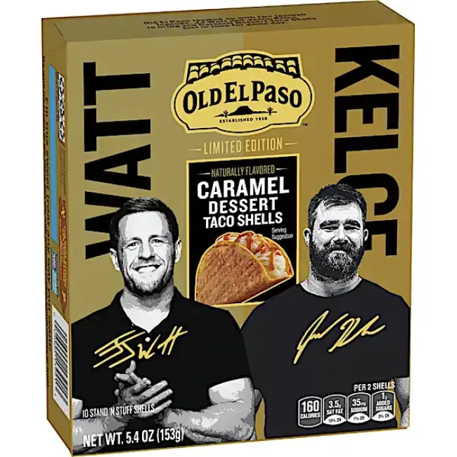 Old El Paso™ Scores Big with New Caramel Dessert Taco Shells, Featuring Football Legends J.J. Watt and Jason Kelce